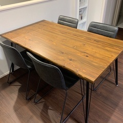 クラッシュゲート　ダイニングテーブル　チェアーセット　新品同様
