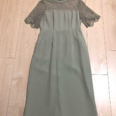 【美品】EMMEL REFINES レース切替 ハイネック タイトワンピースの画像