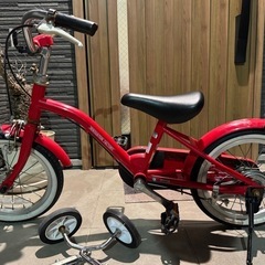 子供用自転車　14インチ　コマ付き　赤　今週限り