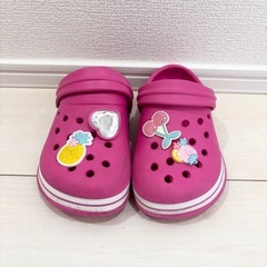 【16cm】プリーン キッズ サンダル クロックス風 ピンク 