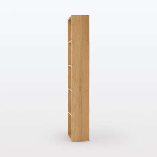 【中古】無印良品　スタッキングシェルフ・５段・オーク材