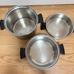 【受取人様決定】最終価格　アムウェイ　クイーン　マルチプレイ　鍋　蒸し器の画像