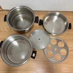 【受取人様決定】最終価格　アムウェイ　クイーン　マルチプレイ　鍋　蒸し器の画像