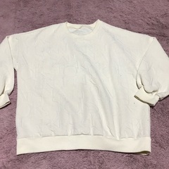 オフホワイト　トレーナー　M