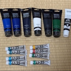新品　Liquitex アクリル絵具セット + U-35 油絵具