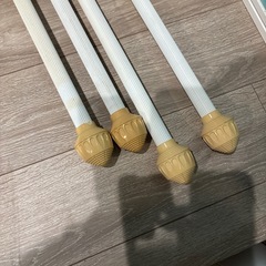 カーテンレール　ホワイト　丸型用 187㎝2本、213㎝2本計４本の画像