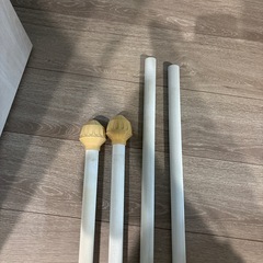カーテンレール　ホワイト　丸型用 187㎝2本、213㎝2本計４本の画像
