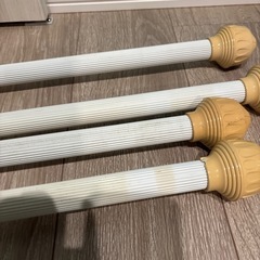 カーテンレール　ホワイト　丸型用 187㎝2本、213㎝2本計４本の画像