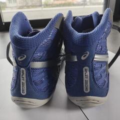 asics レスリングシューズ 青/グレー26cmの画像