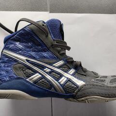 asics レスリングシューズ 青/グレー26cmの画像