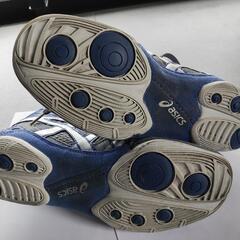 asics レスリングシューズ 青/グレー26cmの画像