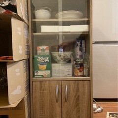 美品 食器棚 