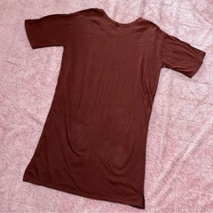 【一枚で決まるTシャツワンピース】リラックス ロングTシャツ Mの画像