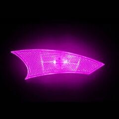 【新品】自転車用ホイールリフレクター LED内蔵　2個セット 反射板　紫の画像