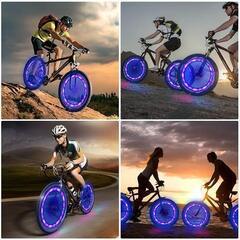 【新品】自転車用ホイールリフレクター LED内蔵　2個セット 反射板　赤の画像