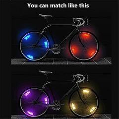 【新品】自転車用ホイールリフレクター LED内蔵　2個セット 反射板　赤の画像