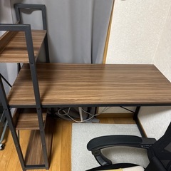 LifeFairパソコンデスク ラック付きデスク 両用デスク デスク収納 整理 オフィス 幅120*奥行55*高さ122の画像
