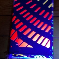 【限定値下‼️】 ブラックライトで発光するカラフル渦巻きデザイン布製ポスターの画像