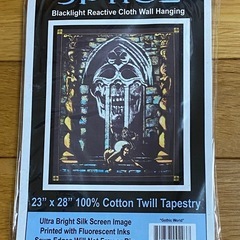 【限定値下‼️】 スカルデザインブラックライトポスター58cm x71cm の画像