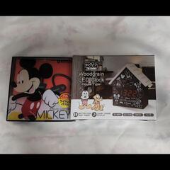 ディズニー　ミッキー　LED時計&ワイヤレスイヤフォン
