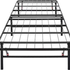 Amazonベーシック ベッド フレーム シングル 簡単組立て メタル 6本脚サポート 工具不要 ブラック, 36cm(高さ)の画像