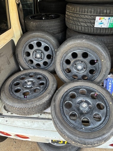 福岡★MLJ エクストリームJ KK03 14インチ 4.5J +45 4-100 サテンブラック4本値下げ&交渉！