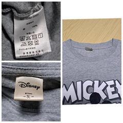 DISNEY ミッキー 半袖Tシャツ 3L グレー プリントの画像