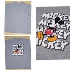DISNEY ミッキー 半袖Tシャツ 3L グレー プリントの画像