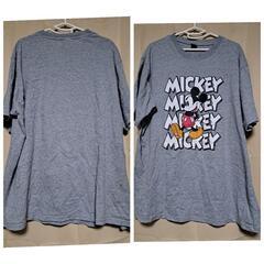 DISNEY ミッキー 半袖Tシャツ 3L グレー プリントの画像