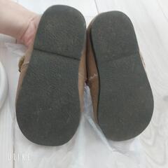 キッズシューズ　ベージュ　15cmの画像