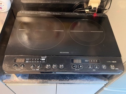 2口 IH クッキングヒーター　(アイリスオーヤマ)