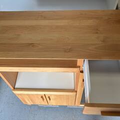 一生紀ナチュナル 天然木 キッチンボード、食器棚、カップボード