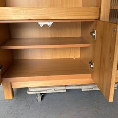 一生紀ナチュナル 天然木 キッチンボード、食器棚、カップボード