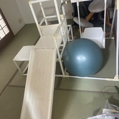 ジャングルジム　白　滑り台