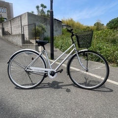 27インチメッシュバスケット付き変速なし シティサイクル