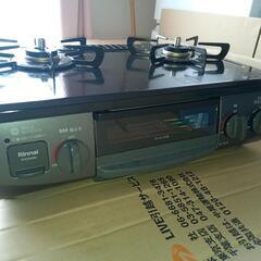 リンナイ　ガスコンロ ワンピーストップ ブラック RTE565BKL_13A [約56cm(コンパクトタイプ) /都市ガス12・13A /左強火]の画像