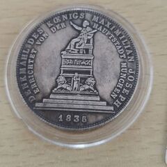 「希少」ドイツの歴史コイン　Conventionsthaler Louis1世の画像