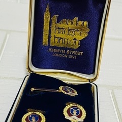 希少 London badge &button カフス　ネクタイ...