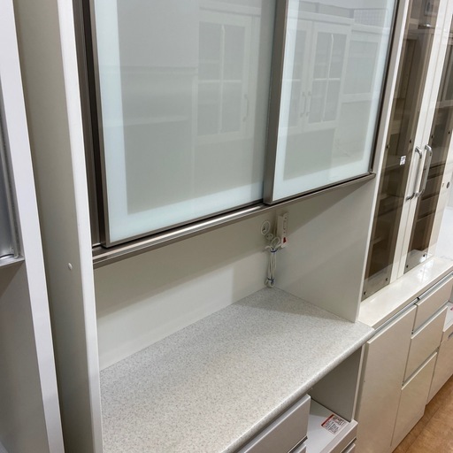 ニトリ レンジボード スライド扉 ホワイト アルミナ2 38500円