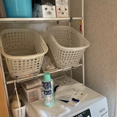 洗濯機上収納（伸縮）の画像