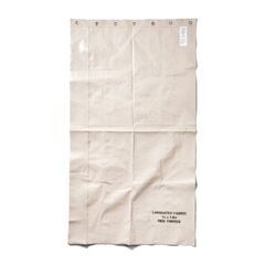 Puebco WHITE LAMINATED FABRICカーテン 2枚の画像