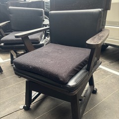 回転式ダイニングチェア　
4台セット　木製　ブラックの画像