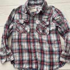 キッズ　
ZADIG&VOLTAIRE チェック柄長袖シャツ M