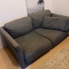 ニトリ 2人用布張りソファ ダークモカ色