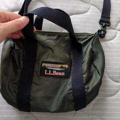 LLビーンポシェット　ナイロンポーチ　カーキ色の画像