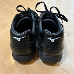 ミズノ　野球　スパイク　黒　紐　23.5㎝の画像