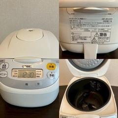 家電4点セット（炊飯器、オーブンレンジ、テレビ2台）