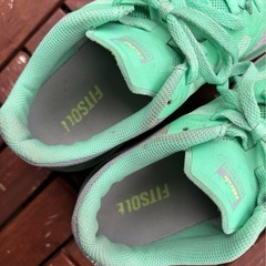 Nike ナイキ スニーカー グレー/ミントグリーン 24.5 usedの画像