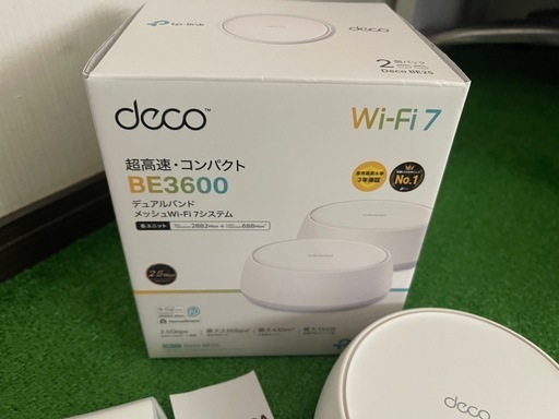 deco メッシュwi-fi7 無線ルーター BE3600 1個
