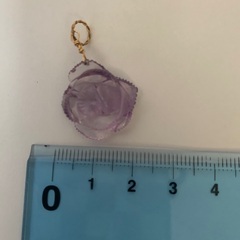 アメシスト　薔薇カット　ペンダントトップ